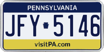 PA license plate JFY5146