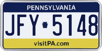 PA license plate JFY5148