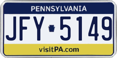 PA license plate JFY5149