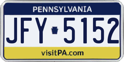 PA license plate JFY5152