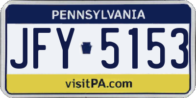 PA license plate JFY5153