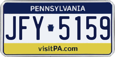PA license plate JFY5159