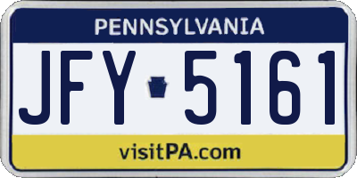 PA license plate JFY5161