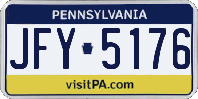 PA license plate JFY5176