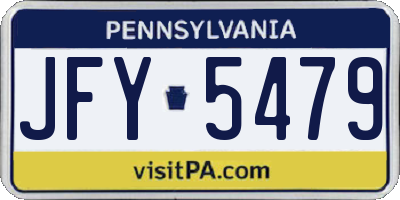 PA license plate JFY5479