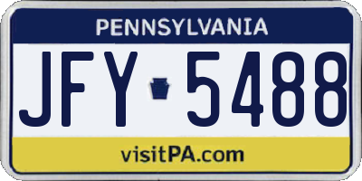 PA license plate JFY5488