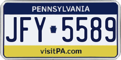PA license plate JFY5589