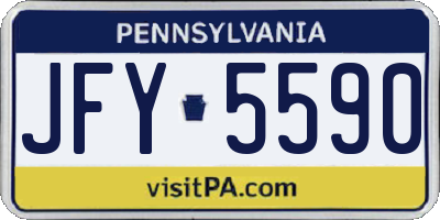 PA license plate JFY5590
