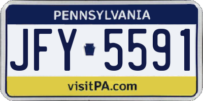 PA license plate JFY5591