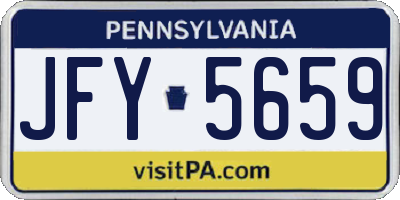 PA license plate JFY5659