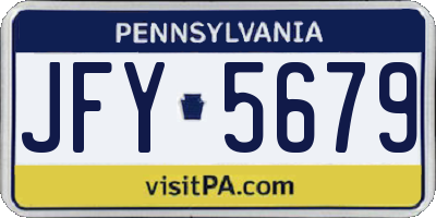 PA license plate JFY5679