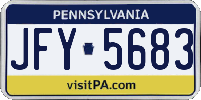 PA license plate JFY5683