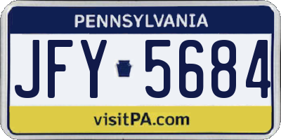 PA license plate JFY5684