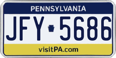 PA license plate JFY5686