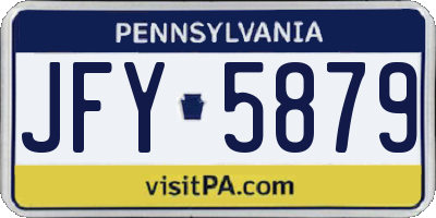 PA license plate JFY5879
