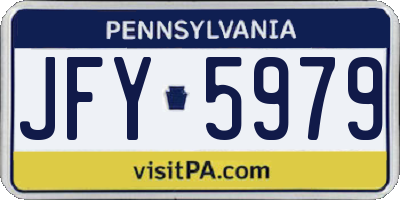 PA license plate JFY5979