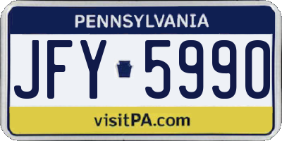 PA license plate JFY5990