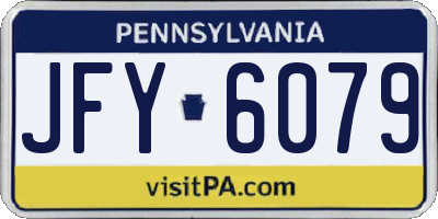 PA license plate JFY6079