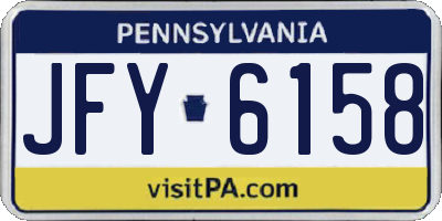 PA license plate JFY6158