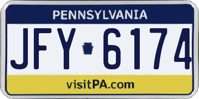 PA license plate JFY6174