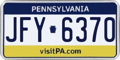 PA license plate JFY6370