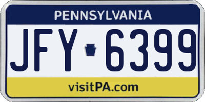 PA license plate JFY6399