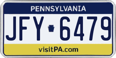 PA license plate JFY6479