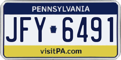 PA license plate JFY6491