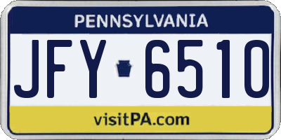 PA license plate JFY6510