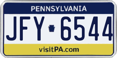 PA license plate JFY6544