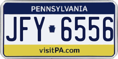 PA license plate JFY6556