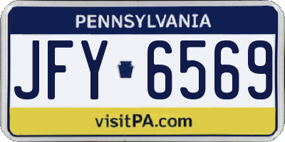 PA license plate JFY6569
