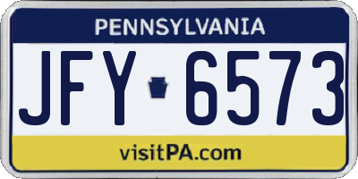 PA license plate JFY6573