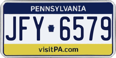 PA license plate JFY6579