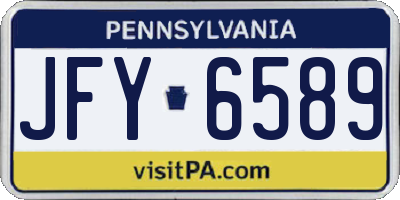 PA license plate JFY6589
