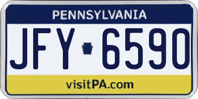 PA license plate JFY6590