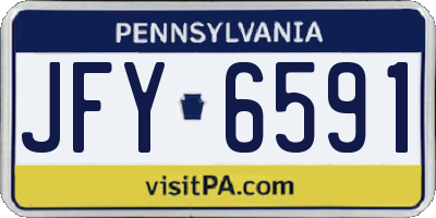 PA license plate JFY6591