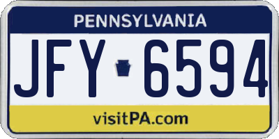 PA license plate JFY6594