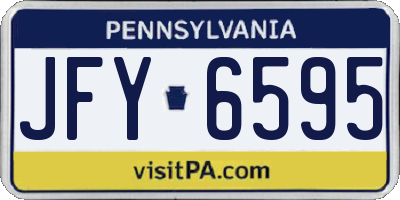 PA license plate JFY6595