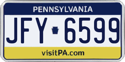 PA license plate JFY6599