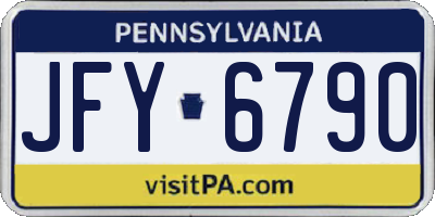 PA license plate JFY6790