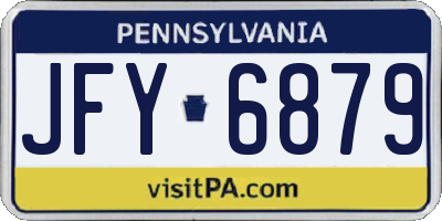 PA license plate JFY6879