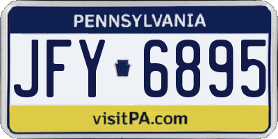 PA license plate JFY6895