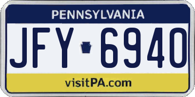 PA license plate JFY6940