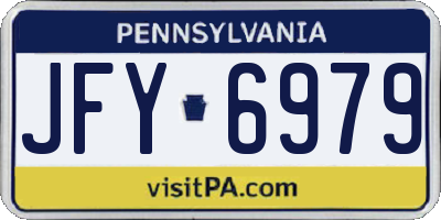 PA license plate JFY6979