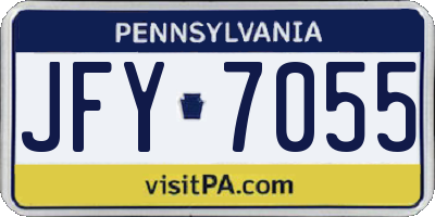 PA license plate JFY7055