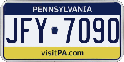 PA license plate JFY7090