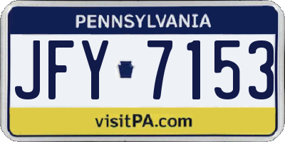 PA license plate JFY7153