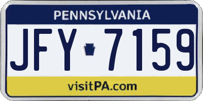 PA license plate JFY7159