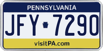 PA license plate JFY7290